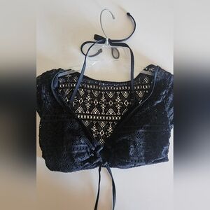 Time & Tru Lace Overlay BIikini Top